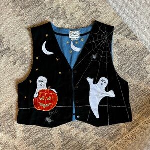 Vintage 90s Country Wear Clothing Company Spooky Halloween Reversible Vest